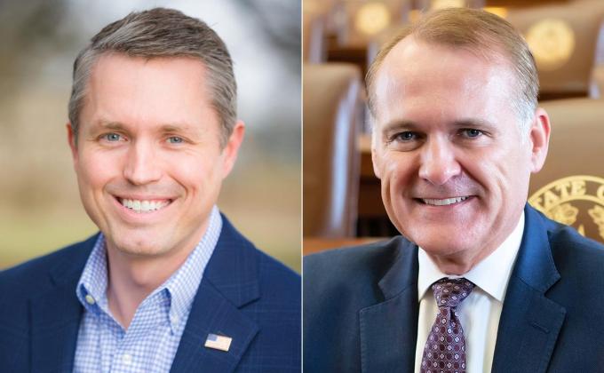 Republican Brian Harrison (left) received the most votes with 4,645 votes or 41%, and Republican John Wray (right) came in with 4,059 votes or 36%.