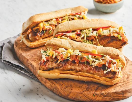 Sweet and Spicy Bratwurst Subs
