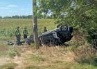 The Ferris Police and Fire departments responded to a vehicle that flipped on FM 660. The driver ran into a ditch, and her vehicle hit a culvert becoming airborne. The vehicle not only hit nearby trees, but also snapped a utility pole. 