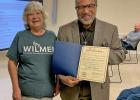Proclamation presented to Wilmer’s Full Gospel Holiness Church by Mayor Sheila Petta.