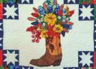 The winning ticket for the 2023 Guild Quilt “Texas in Bloom” be drawn at 3 p.m. on Saturday, July 15.