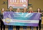Navigate360 representatives Tiffany Luster and Jacqueline Beavers presented the District Award to Melody Hawkins, Michelle Ailara, Angela Fitzgerald and Beth Trimble.