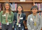 RED OAK MIDDLE SCHOOL: Zoey Hancock, 1st Place (right); Layla Vallejo, 2nd Place (middle); Monica Guzman, 3rd Place (left).
