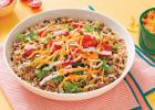 Brown and Wild Rice Bowl with Veggie Burger