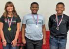 WOODEN ELEMENTARY: Aliyah Banegas, 1st Place (left); Paul Smith, 2nd Place (middle); Jaeon Castilow, 3rd Place (right).