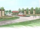 Artist rendering of the planned entry to the new Woodstone community in Ferris. 